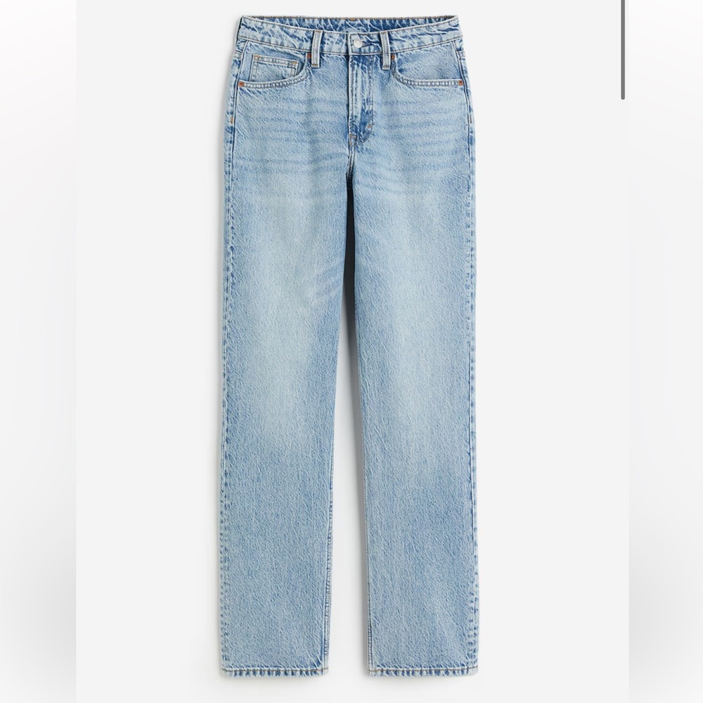 H&M &Denim VINTAGE STRAIGHT HIGH JEANS light denim blue